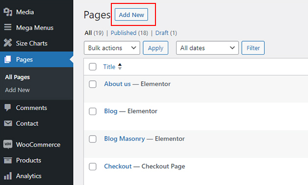 Create A New Page