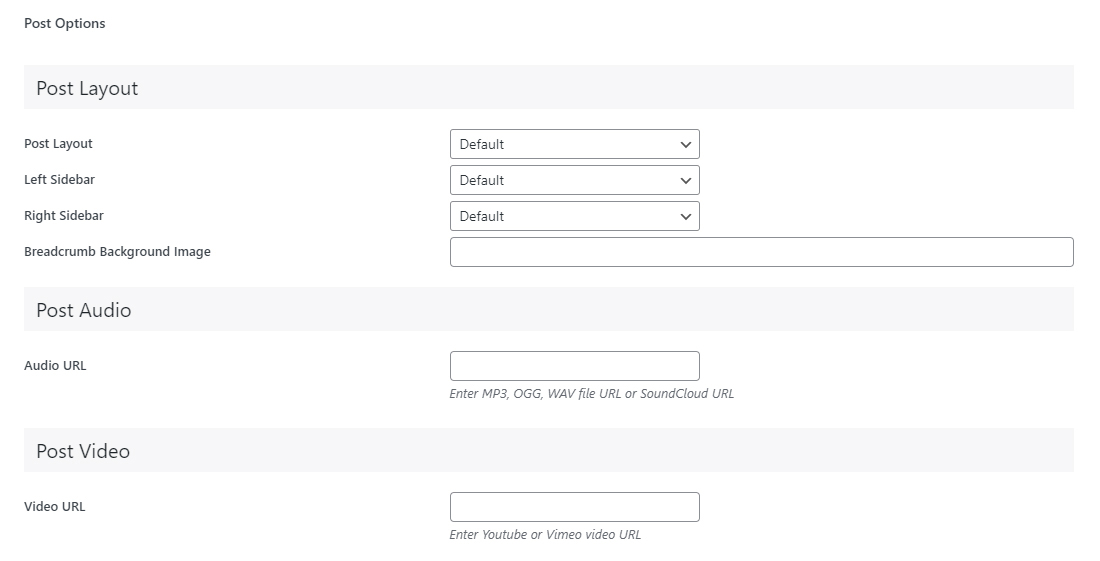 Post Options