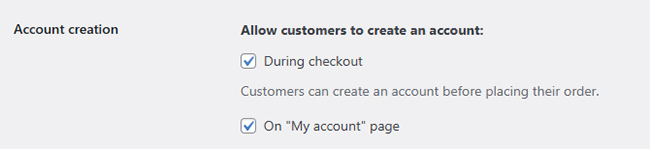Registration Options